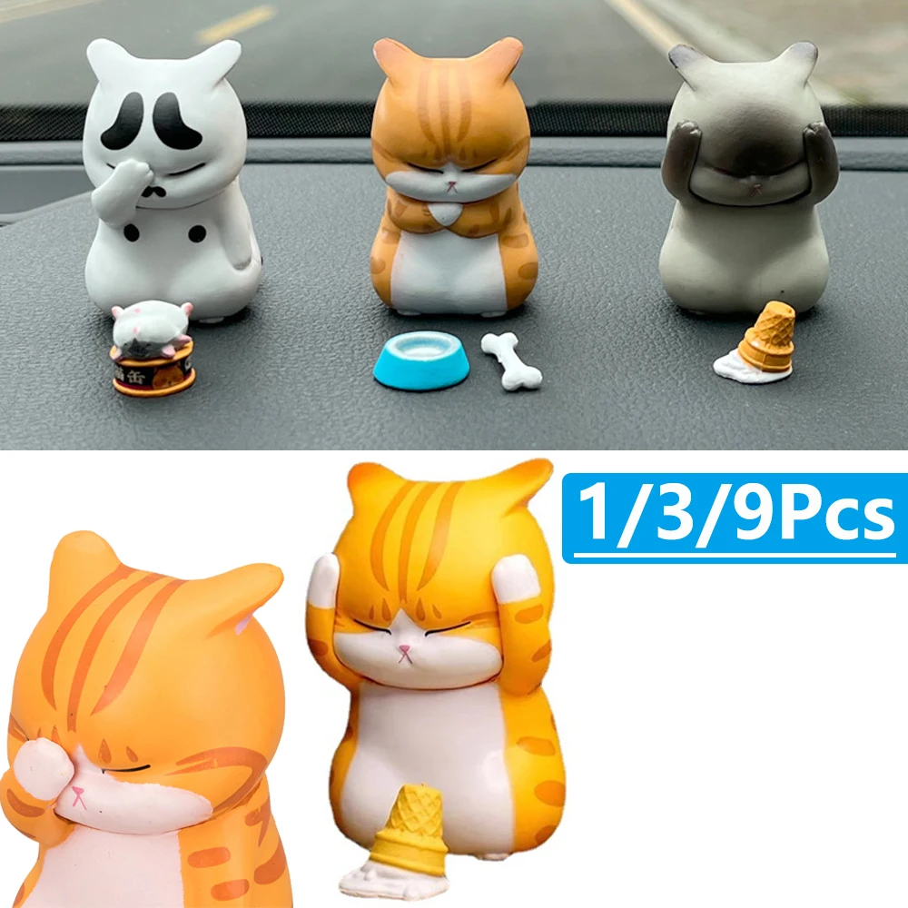 Car Accessories Walmart - 1/9 kawaii gato boneca ornamentos figuras