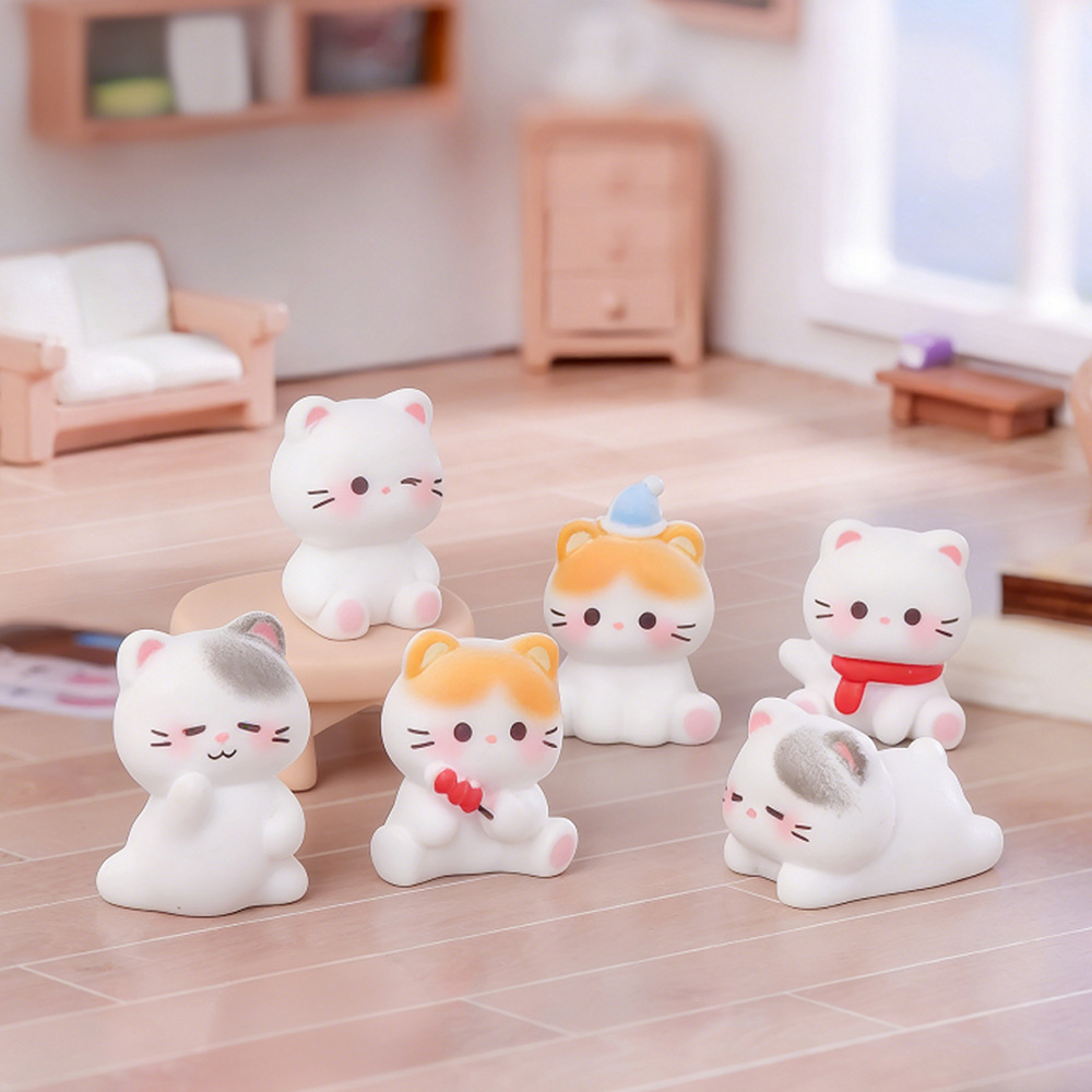 6 Peças de Figurinhas de Gato  - Car Accessories Walmart avaliação e preço